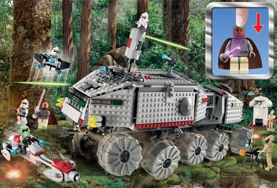 Lego® 7261- Clone Turbo Tank (with Light-Up Mace Windu, Trans-Light Purple Lightsaber Blade)