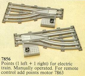 Lego® - Left and Right Manual Points with Electric Rails - 7856