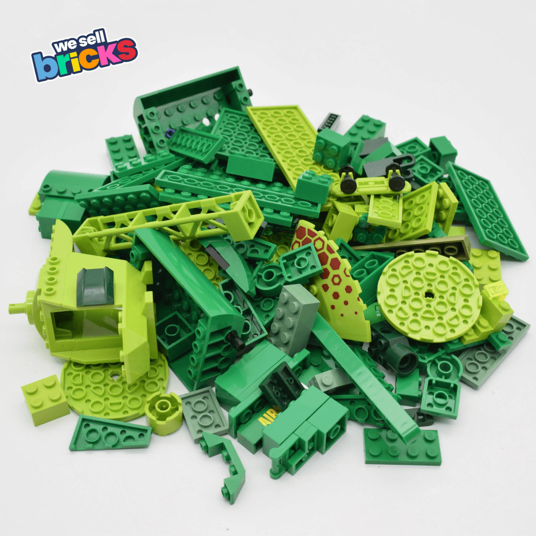 LEGO® Green 500g Job Lot - Genuine Bundle - 1lb / 1 Pound - Cleaned- Great Value!